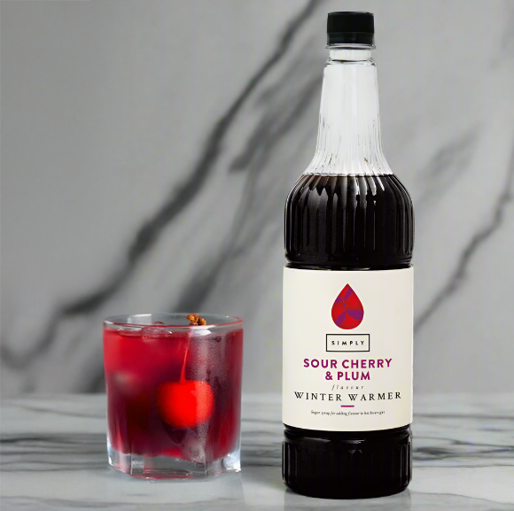 Sour Cherry & Plum Winter Warmer Syrup, Simply Syrup, Redber