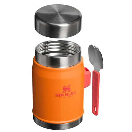 Stanley Classic Legendary Food Jar + Spork 0.4L - Goldenrod Coral