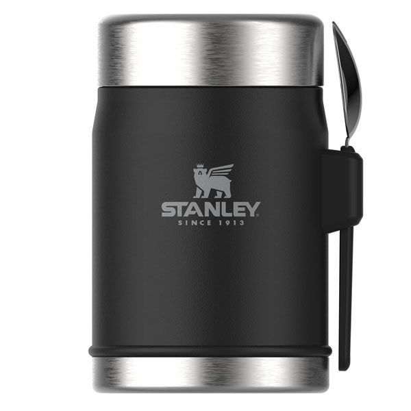 Stanley Classic Legendary Food Jar + Spork 0.4L - Matte Black Pebble