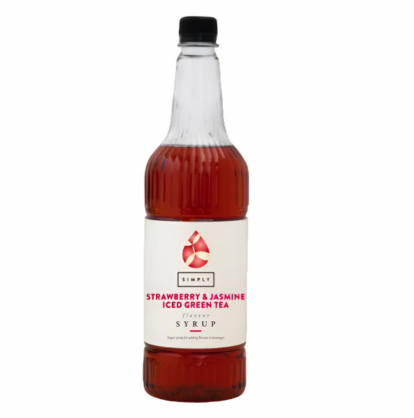 Simply Iced Tea Syrup 1l - Strawberry & Jasmine Iced Green Tea