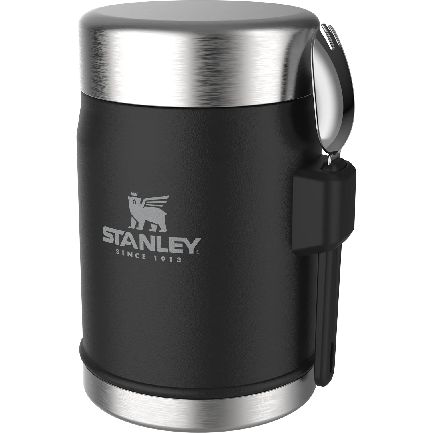 Stanley Classic Legendary Food Jar + Spork 0.4L - Matte Black Pebble