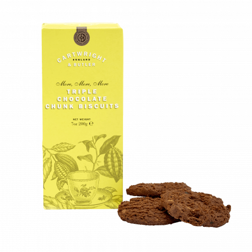 Cartwright & Butler Triple Chocolate Chunk Biscuits Carton