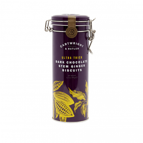 Cartwright & Butler Ultra Thick Dark Chocolate Ginger Biscuits Tin
