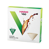 Hario V60 Coffee Filter Papers Size 02 - Brown 40 pack (Boxed)