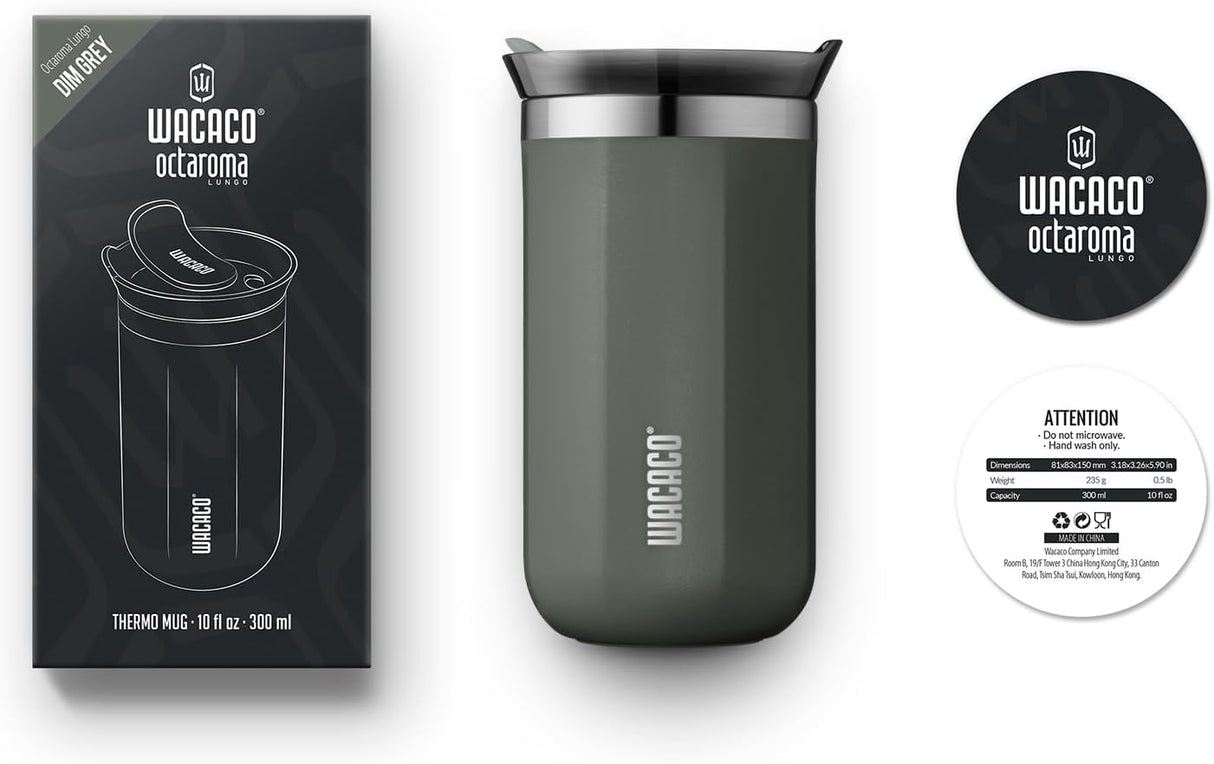 Wacaco Octaroma Lungo Vacuum Insulated Mug 300ml - Dim Grey