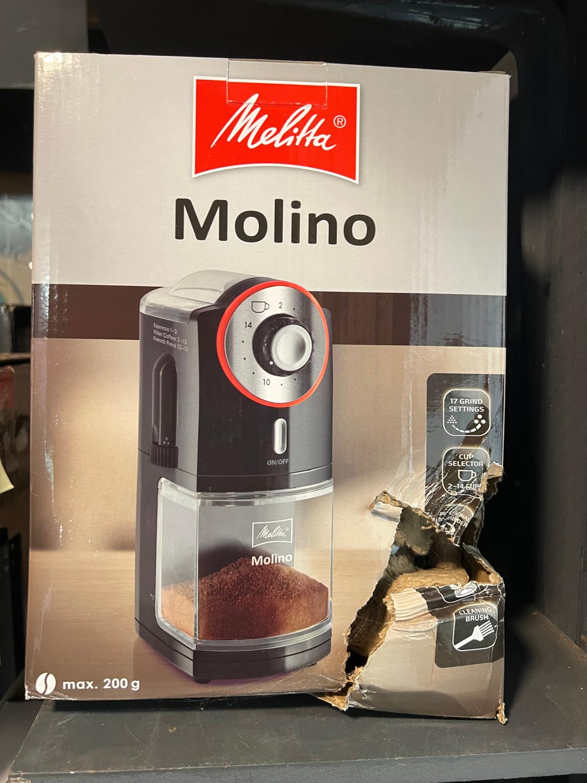 Melitta MOLINO Electric Burr Coffee Grinder (Box Damage)