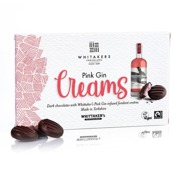 Whitakers Dark Chocolate Pink Gin Fondant Creams 150g