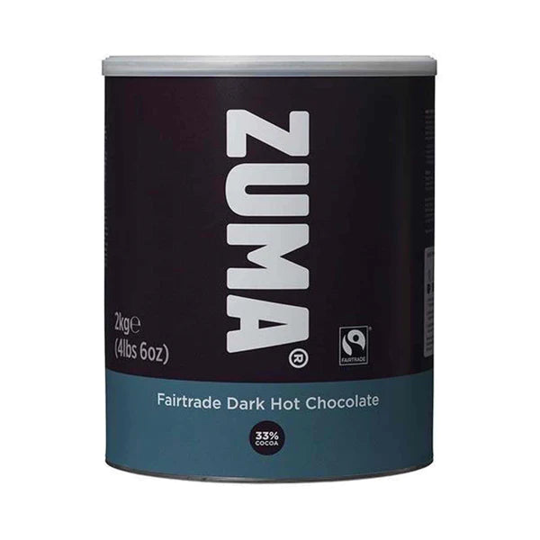 Zuma Fairtrade Dark Hot Chocolate (33% Cocoa) 2kg Tin | Redber Coffee