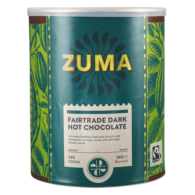 Zuma Fairtrade Dark Hot Chocolate (33% Cocoa) 2kg Tin