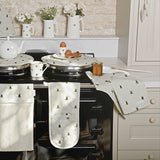 Sophie Allport Bee Tea Towel, Designer kitchen, AGA stove, Breakfast, Stylish, Olive green