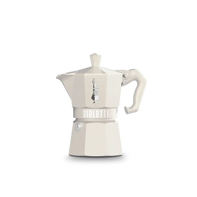 Bialetti Moka Express Exclusive 3 Cup Cream stovetop coffee maker