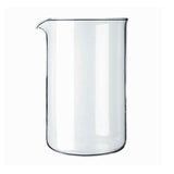 Bodum 1512-10 clear glass spare beaker with pouring spout, 12 cup 1.5 litre, on a white background