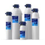 Set of BRITA water filter cartridges on a white background