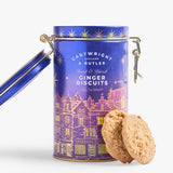 Cartwright & Butler Stem Ginger Biscuits viewed inside the tin