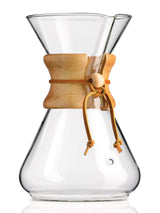 Chemex CM-10A 10 Cup Classic glass coffee maker with wooden collar