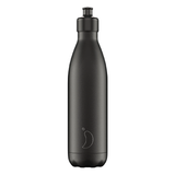 Chilly's Vacuum Insulated Stainless Steel 750ml Sports Drinking Bottle  - Monochrome Black