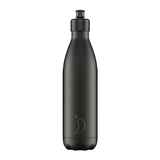 Chilly's Vacuum Insulated Stainless Steel 750ml Sports Drinking Bottle  - Monochrome Black
