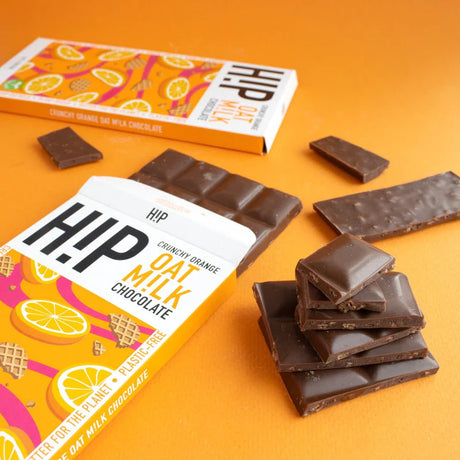 H!P Oat M!lk Chocolate Bar - Crunchy Chocolate Orange Exp 31/05/2025