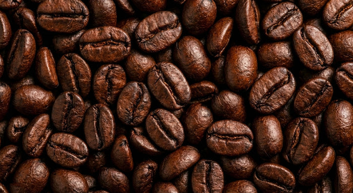 Close-up of roasted coffee beans