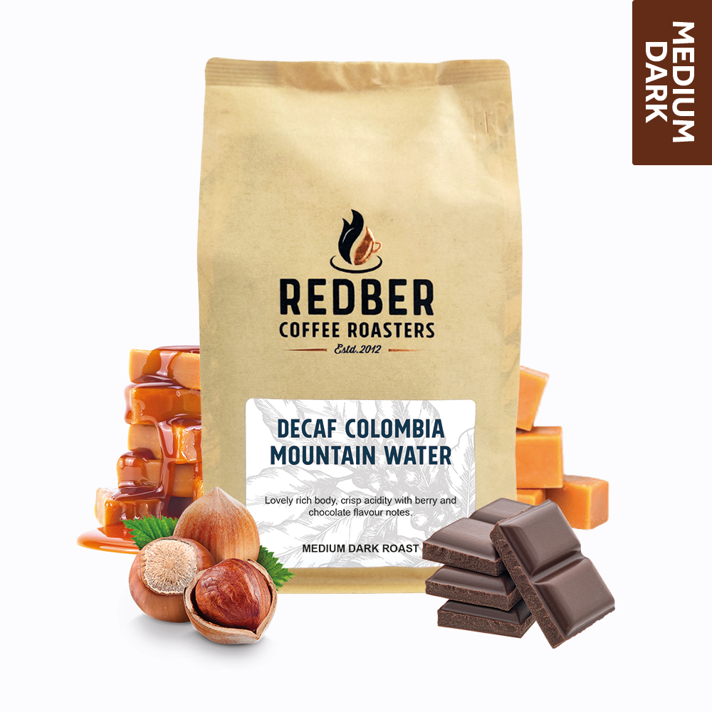 COLOMBIA MEDELLIN MOUNTAIN WATER DECAF COFFEE - Medium-Dark Roast Coffee