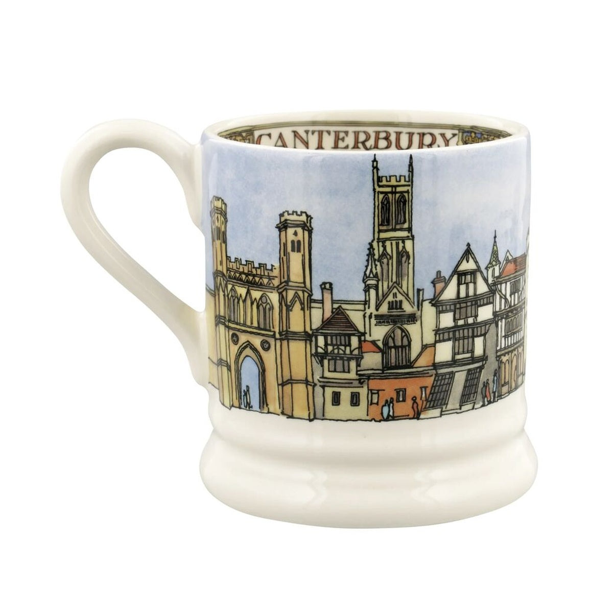 Emma Bridgewater Canterbury 1/2 Pint Mug – reverse view with handle on the left