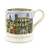 Emma Bridgewater Canterbury 1/2 Pint Mug – three-quarter view and Canterbury lettering inside the rim