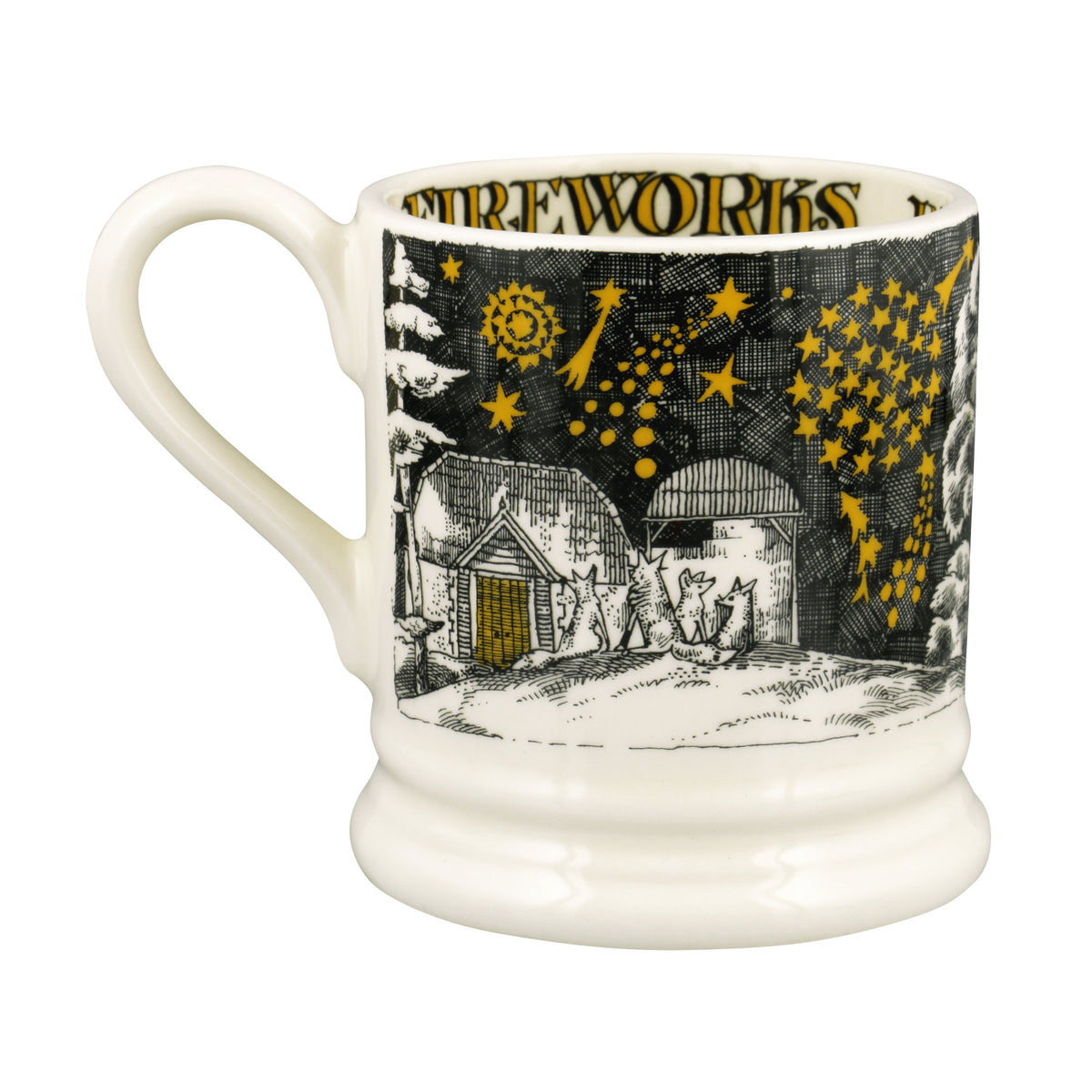 Alternative view of the Emma Bridgewater Village Fireworks 300ml earthenware mug
