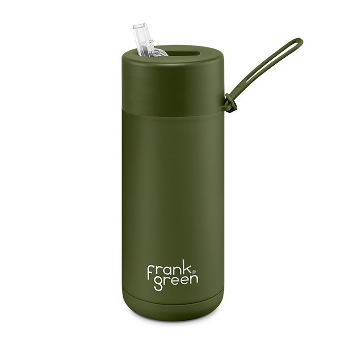 Frank Green 16oz/475ml Ceramic Reusable Bottle - Khaki
