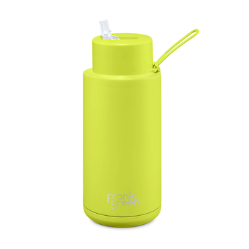 Frank Green 34oz/1005ml Ceramic Reusable Bottle - Neon Yellow