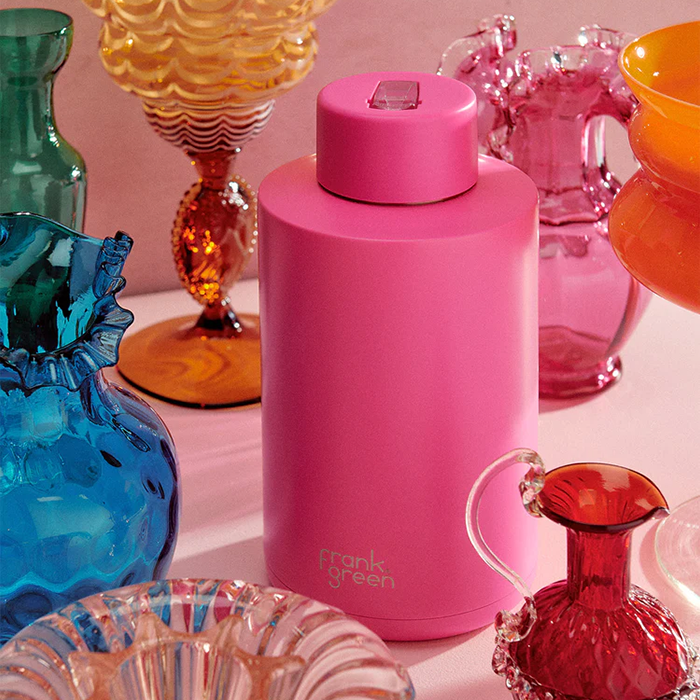 Frank Green 68oz/2000ml Ceramic Reusable Bottle - Neon Pink
