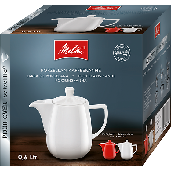 Melitta Porcelain Pour Over Coffee Jug 0.6L - Red