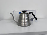 Hario Bloom V60 Buono Drip Kettle Grade A showing slightly squashed lid and damaged box
