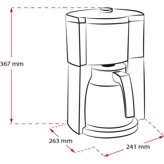 Melitta Look V Therm Perfection Filter Coffee Machine - Black