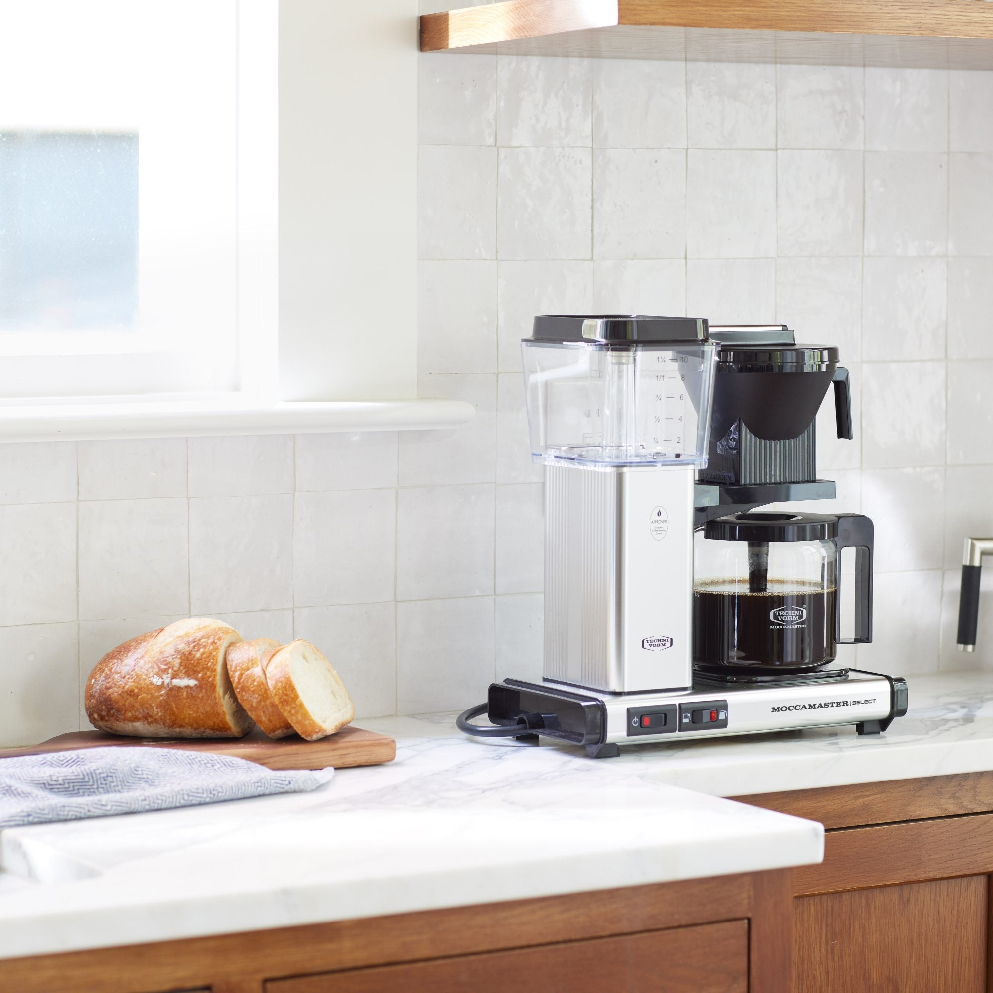 Moccamaster KBG Select Filter Coffee Machine Polished Silver Drip