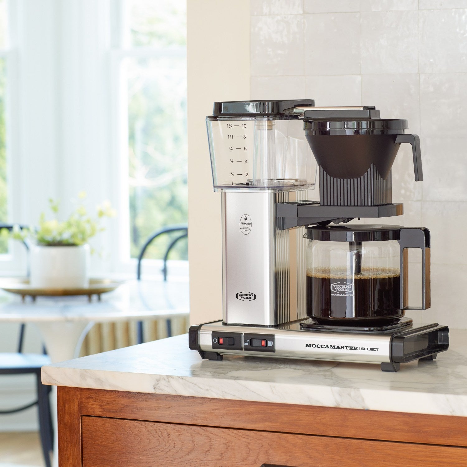 Moccamaster KBG Select Filter Coffee Machine Polished Silver Drip