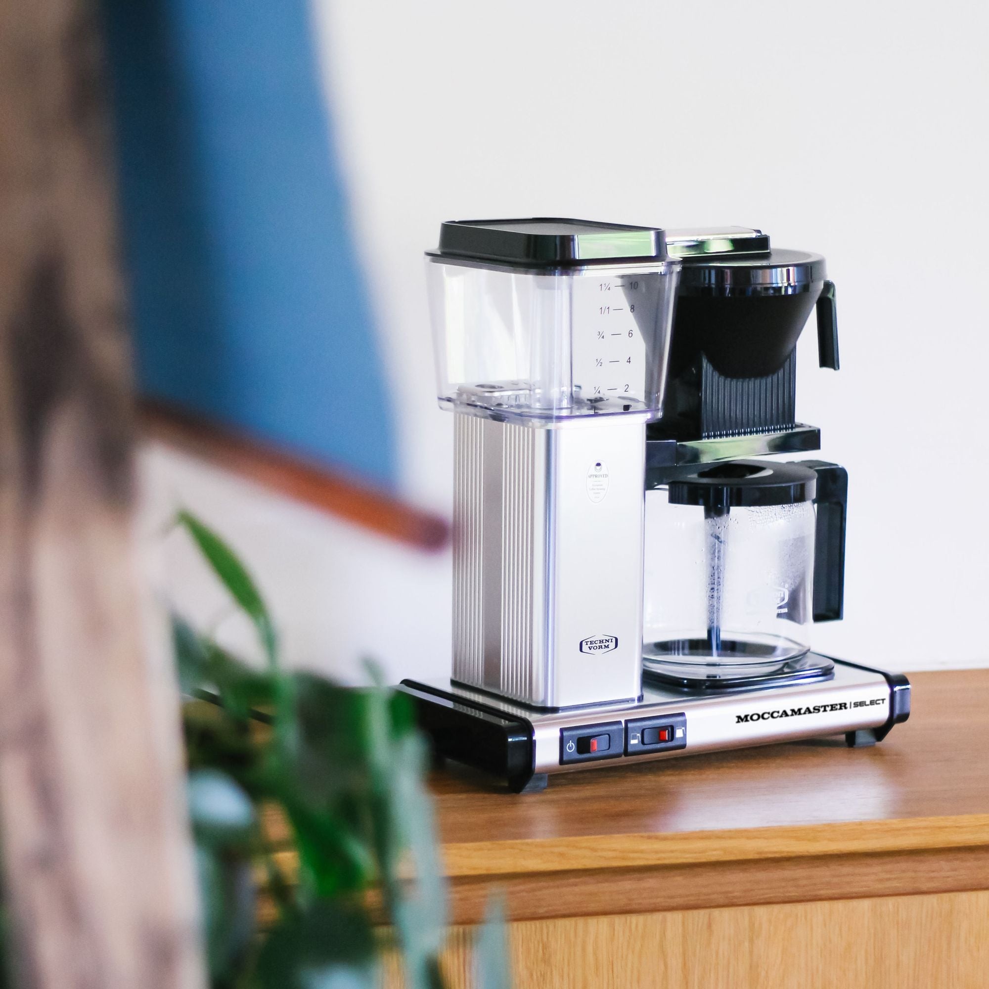 Moccamaster KBG Select Filter Coffee Machine Polished Silver Drip