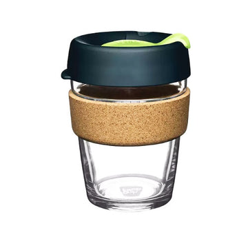 KeepCup Brew Cork Glass Reusable Coffee Cup M 12oz/340ml - Deep