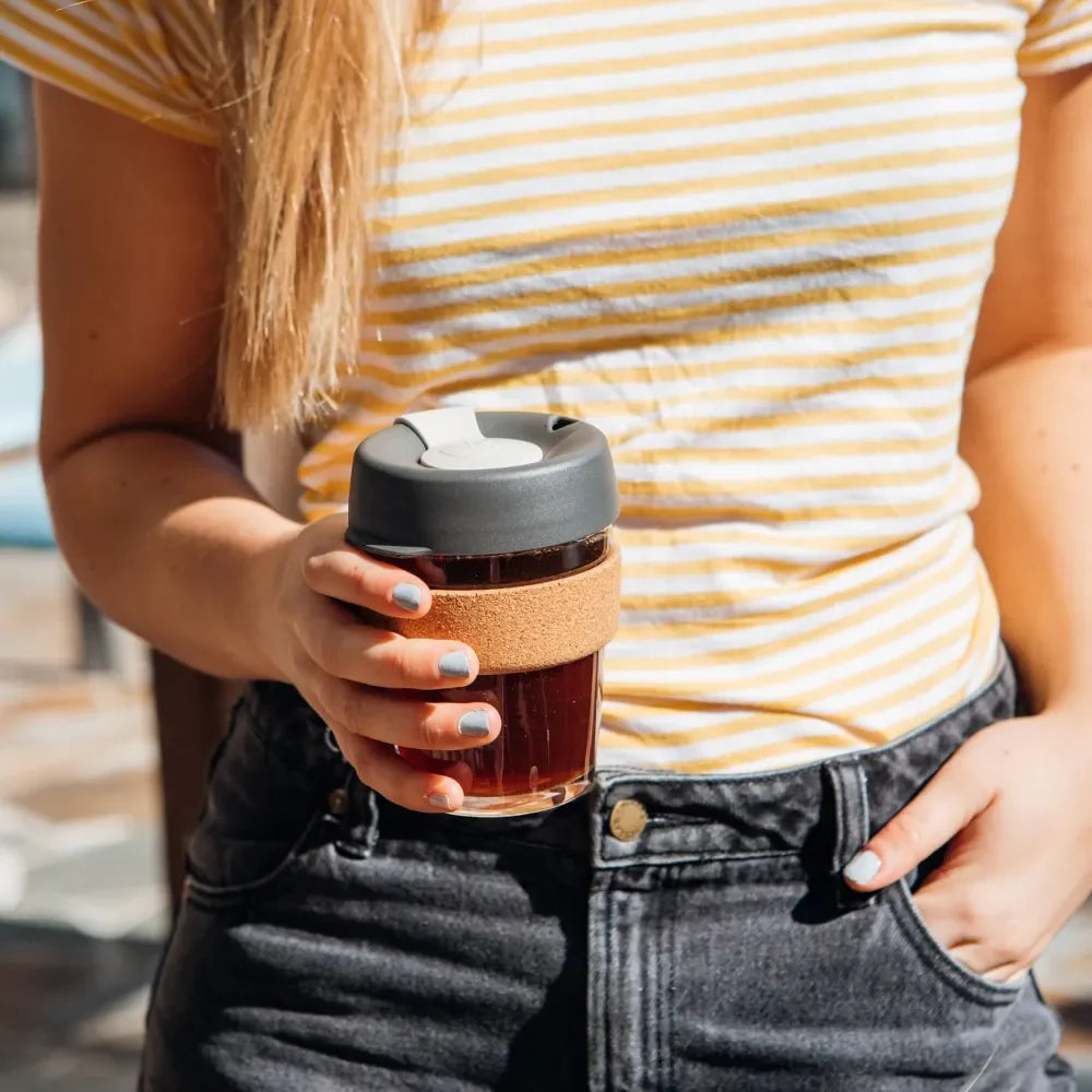 KeepCup Brew Cork Glass Coffee Cup 12oz - Press