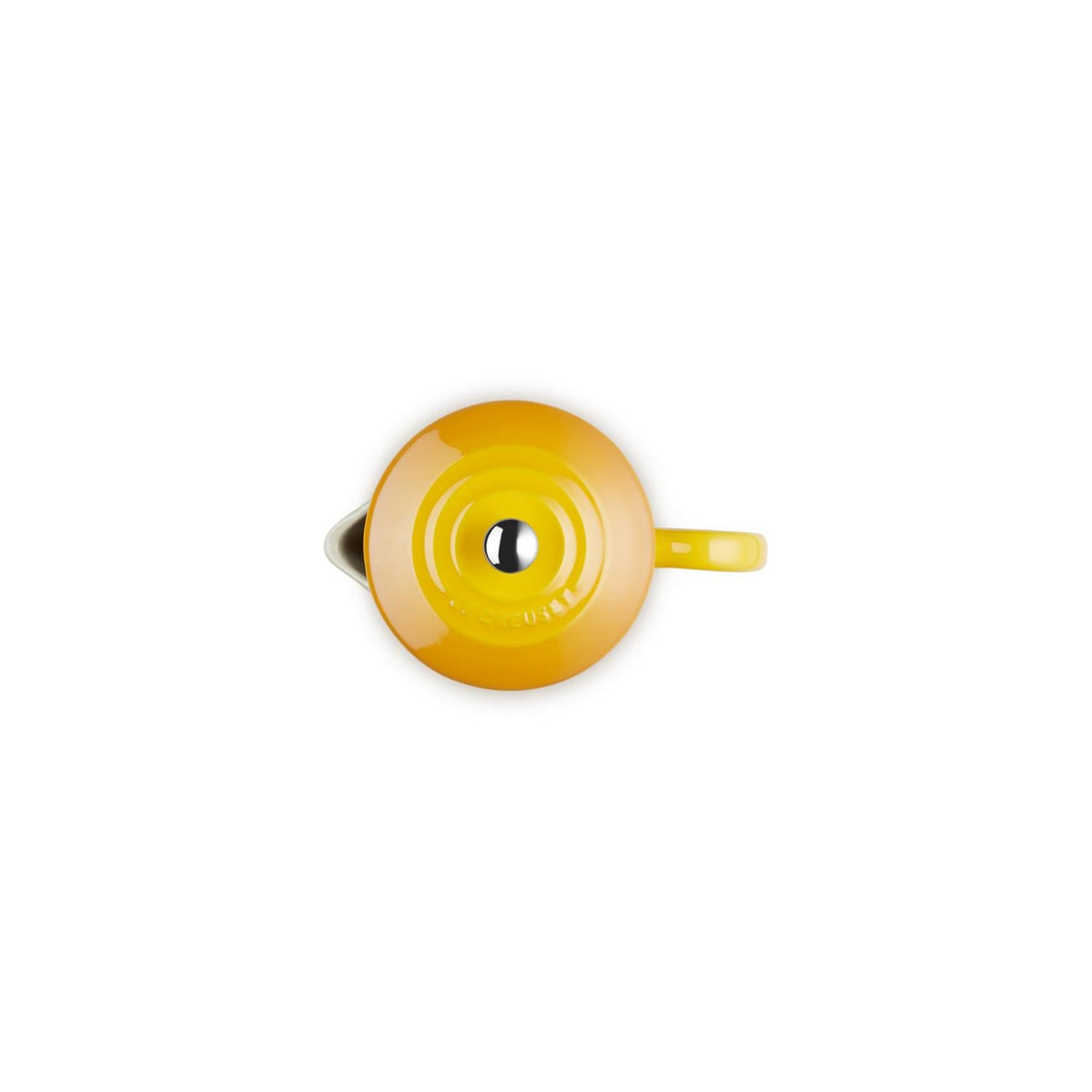 Le Creuset Stoneware Cafetière 1000ml in Nectar, top view on a white background