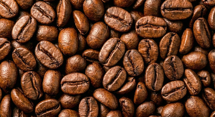 Close-up of roasted coffee beans