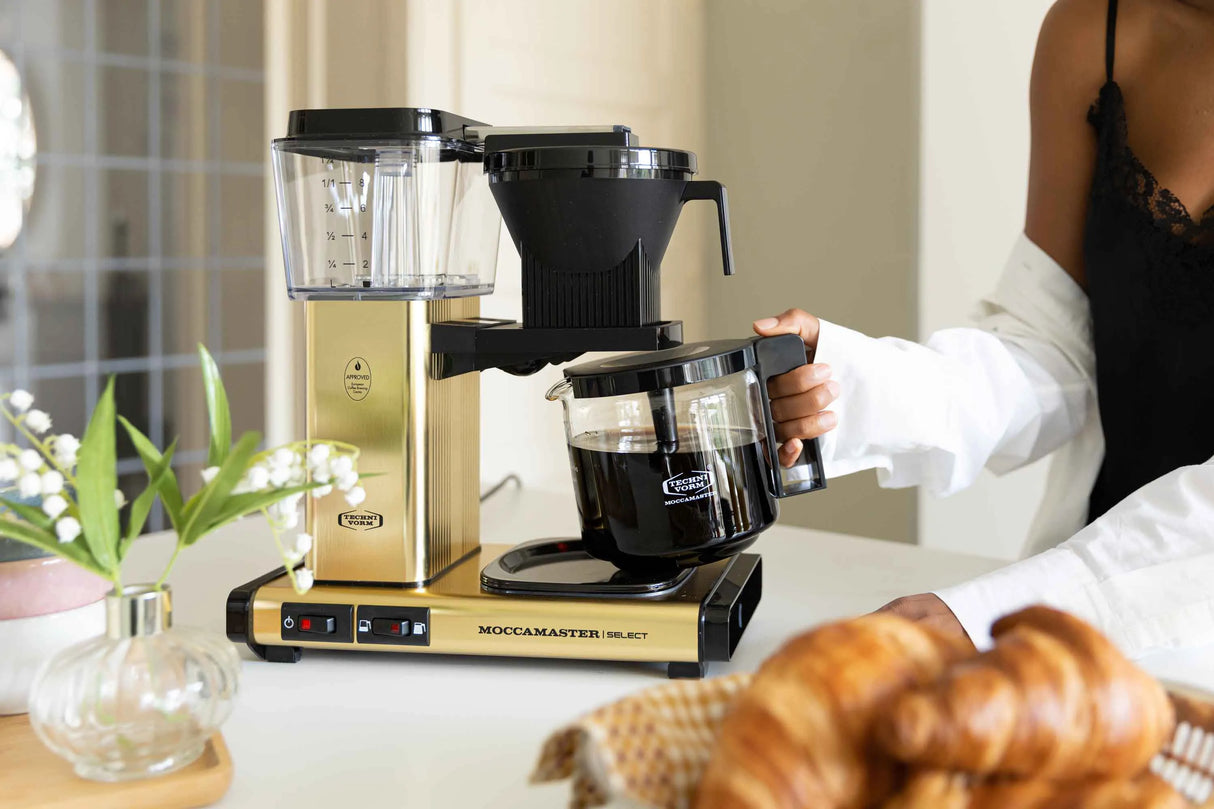 Moccamaster KBG Select Filter Coffee Machine - Brushed Brass