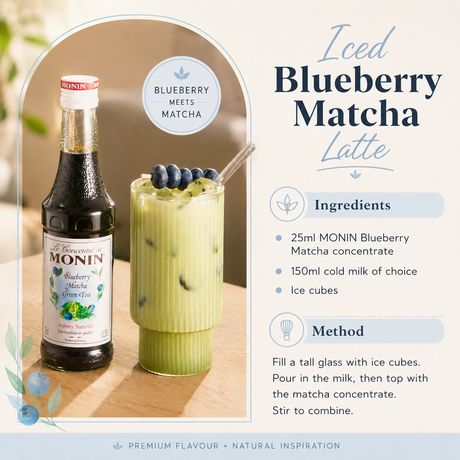 Monin Matcha Blueberry Green Tea 250ml
