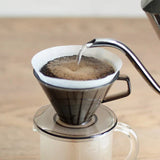 Kinto SCS-02-BR-CGY Brewer Dripper 2 Cups - Clear Grey