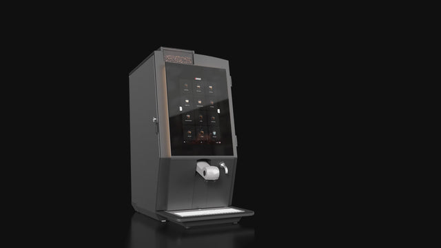 Bravilor Esprecious 22 Bean-to-Cup Coffee Machine – modern design with user-friendly touchscreen, dual canisters for coffee beans and instant ingredients, automatic rinsing program, and capacity for up to 220 cups per day. Perfect for large-scale environments.