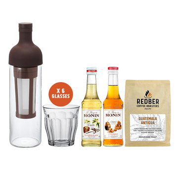 Cold Brew Coffee Making Starter Kit - With 6x Duralex Picardie Clear Glass Tumbler 31cl