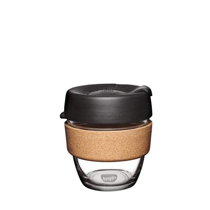 KeepCup, KeepCup Brew Cork Glass Reusable Coffee Cup 8oz - Black, Redber Coffee