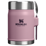 Stanley Legendary 0.4L food jar in Purple Smoke with steel spork stored at the side