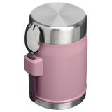 Rear view of the Stanley Purple Smoke food jar and integrated spork holder