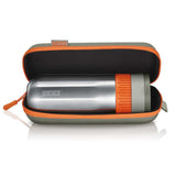Wacaco Pipamoka stored inside its open grey protective case
