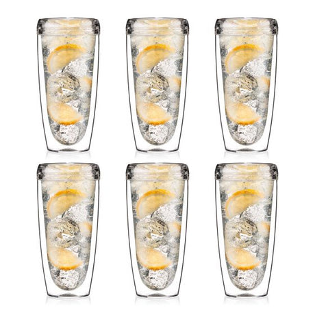 Bodum, Bodum Pavina Outdoor Set of 6 Double Wall Tumblers, 0.60l, 20oz 11894-10SA-12, Redber Coffee